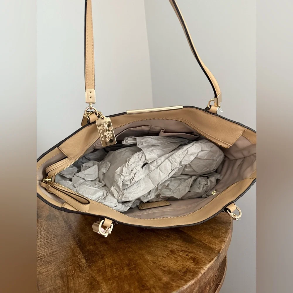 Coach | Madison Saffiano Leather Tote Bag